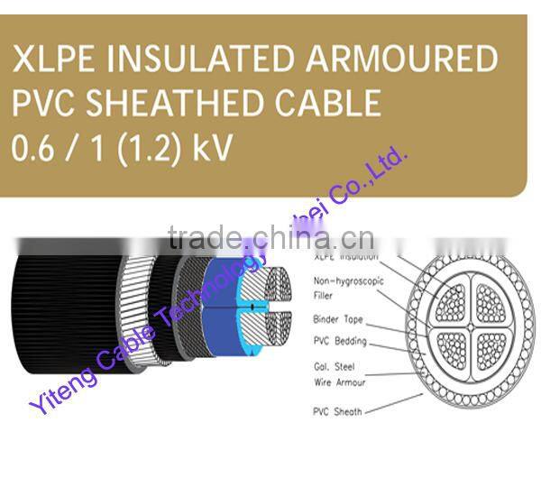 PVC armoured power cable steel wire armoured 2015 hot sale