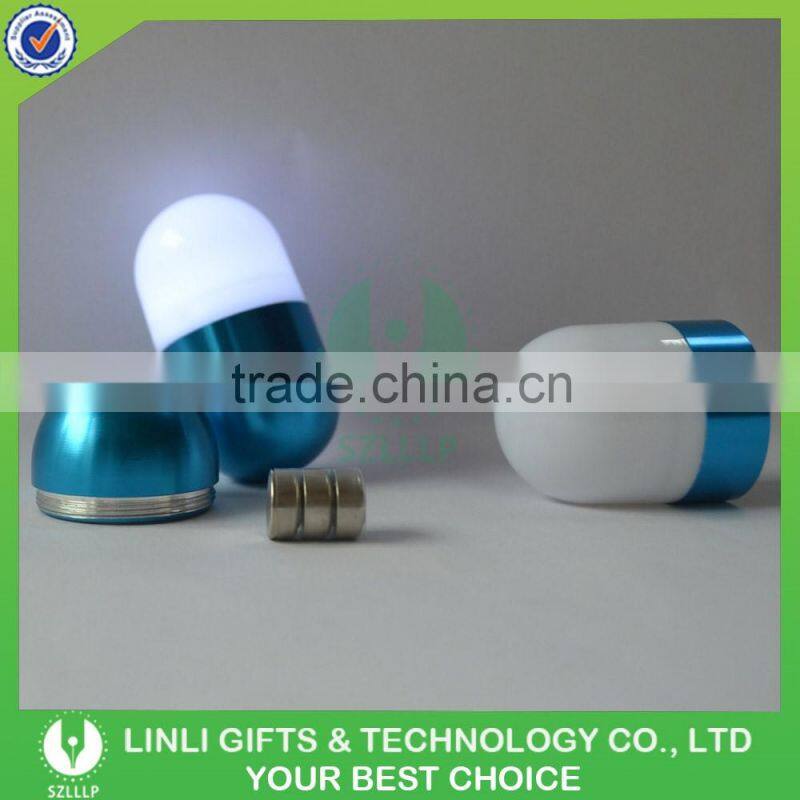 Portable Capsule Shape Led Vibration Tumbler Light