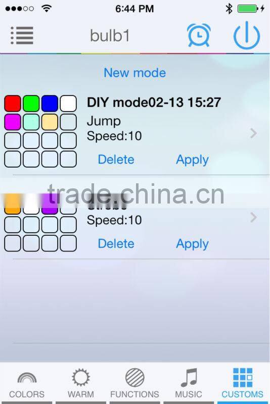 Music Alarm Group Bluetooth App Controlled Multi-Coloured Smart LED Bulb Bayonet B22