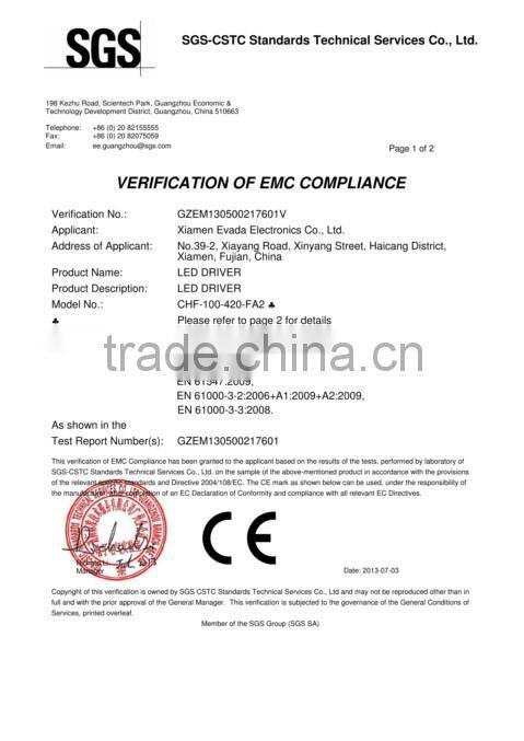 DC12V Constant Voltage LED Drivers Open Frame