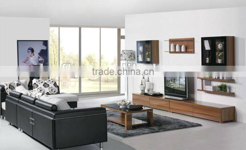 Modern wooden TV cabinet set