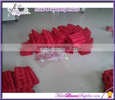 damask stripe chair covers with side pleats, red stripe chair covers for dining chairs