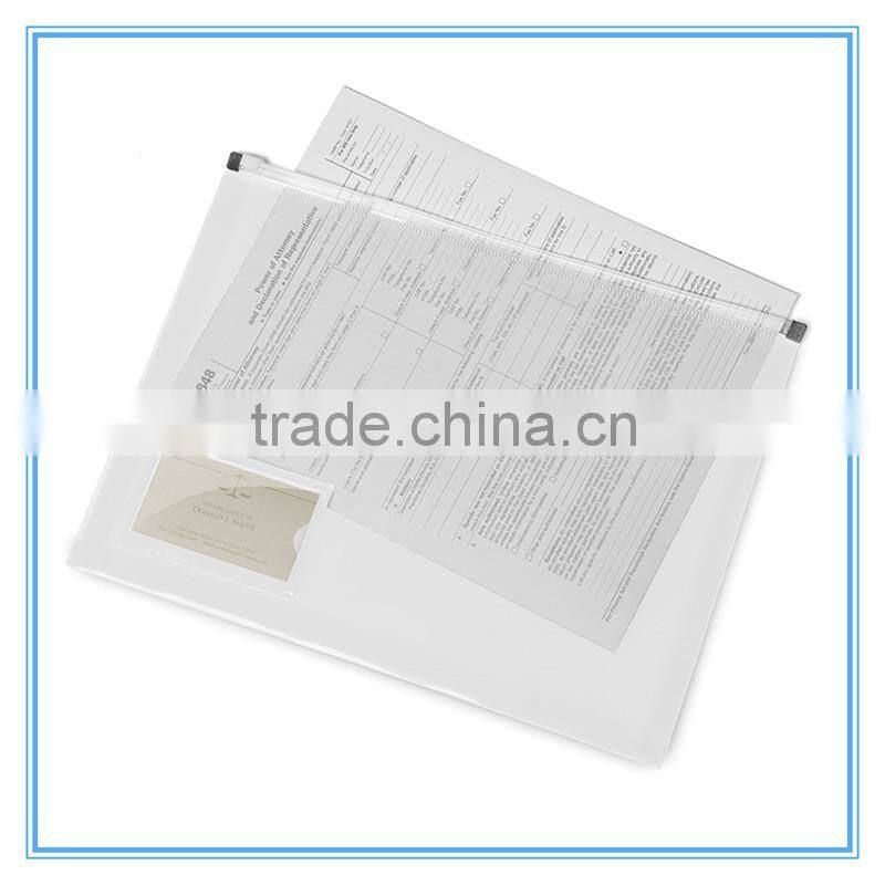 Customized Printed PP file folder, A4 L shape clear pp plastic file folder