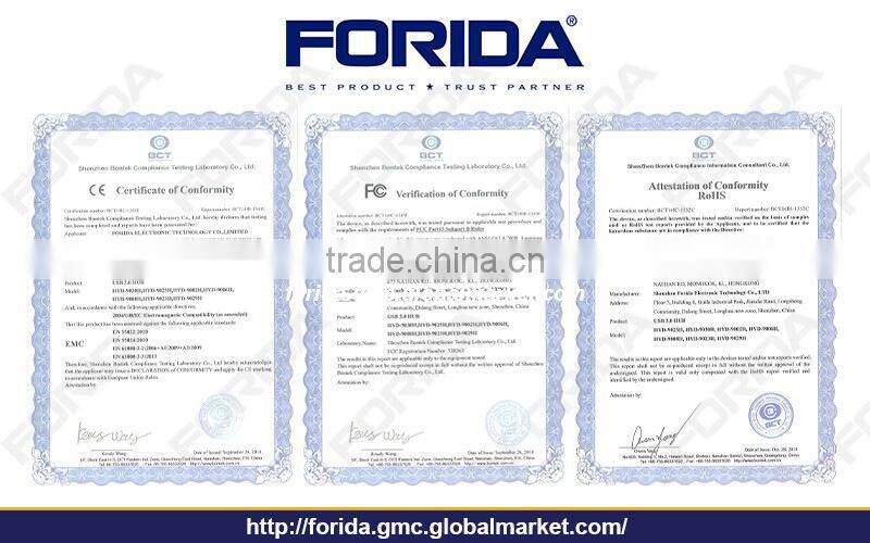 Forida MAC style Type C hub Aluminium hub USB3.0 hub with LED light