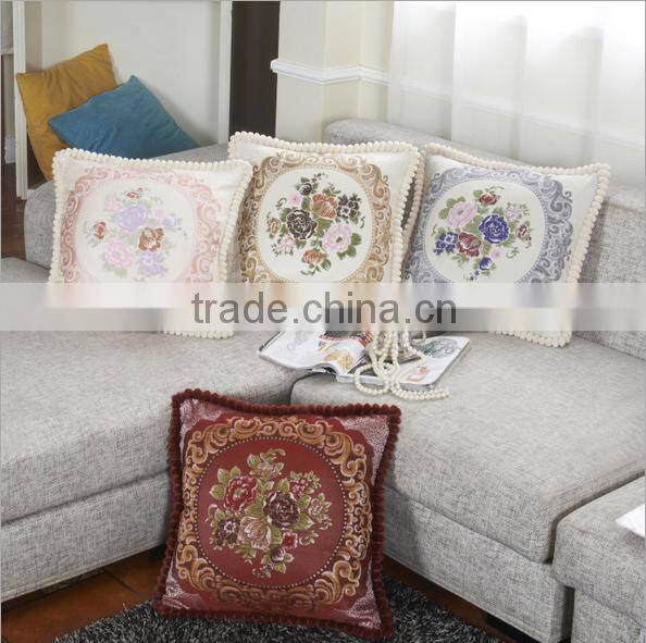Wholesale chinese mill in stock jacquard chenille sofa office cushion cover