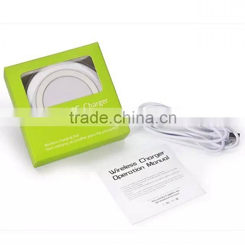 Qi Wireless charger Genuine charging PAD for samsung galaxy s6 edge, DC5V wireless charger for Samsung Galaxy S6 S6 Edge note 5