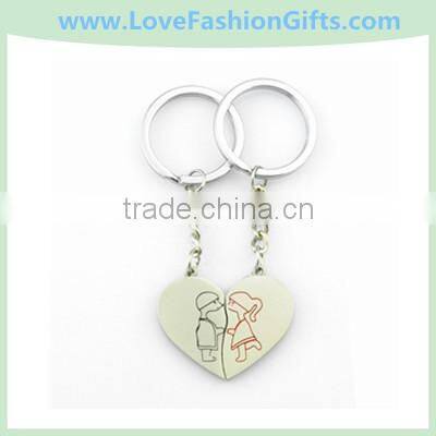 Alloy Tool Shaped Love Keytag/Keychains/Key Fob For Valentine's Day