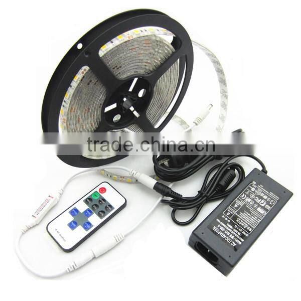 SMD5050 60 LEDs per Meter Dimmable LED Strip Set with LED Power and Remote Control Full Set
