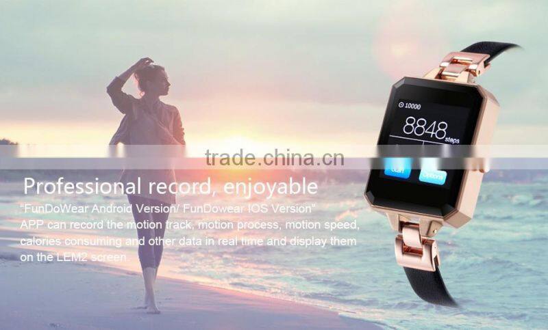 2016 NEW Fashion gemstone watch women watches Smart Watch Bluetooth Smartwatch for xiaomi Apple iphone Smartphone
