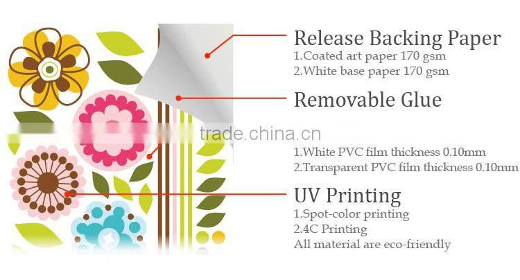 Popular removable waterproof vinyl whiteboard sticker