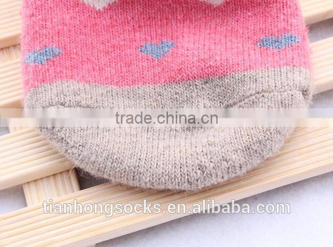 Lady heart design warm wool socks terry socks