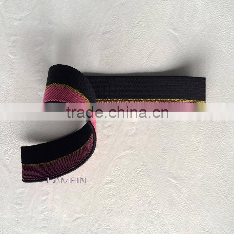 Customized jacquard weave elastic waist band belt for sports wear