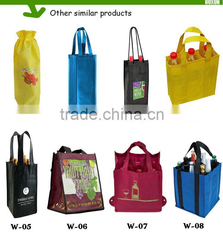 Promotional recycled cotton cloth wine bags wholesale
