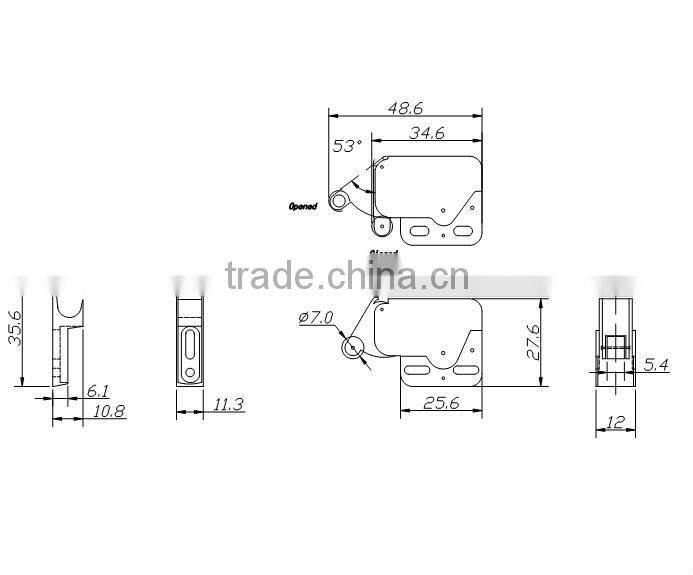 Press out hinge accessories for kitchen cabinet door ,mini catch