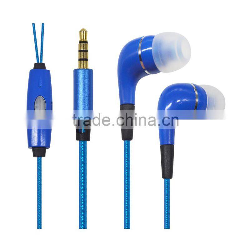 Factory supply EL glowing earphone with mini jack micophone