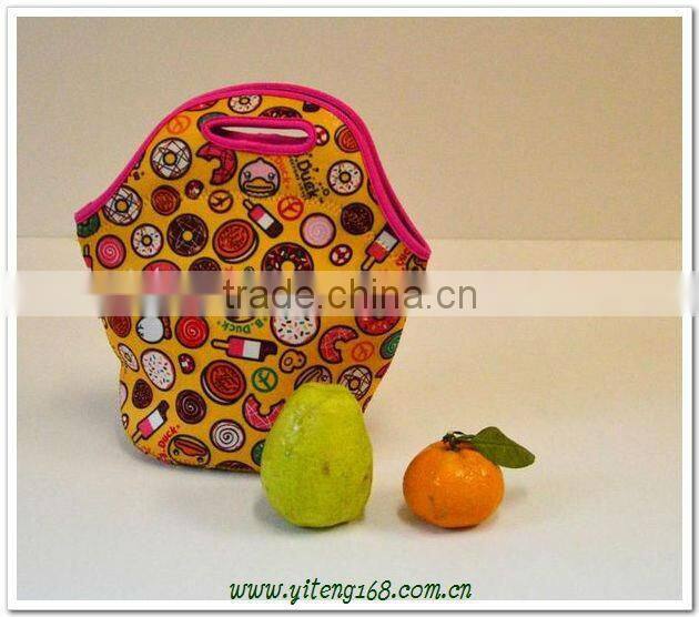 Insulated neoprene children lunch bag