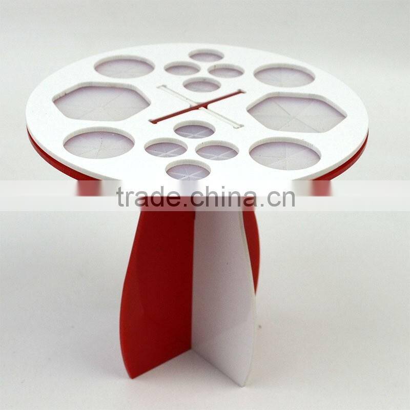 Round Acrylic cool makeup brush frame brush rack drying