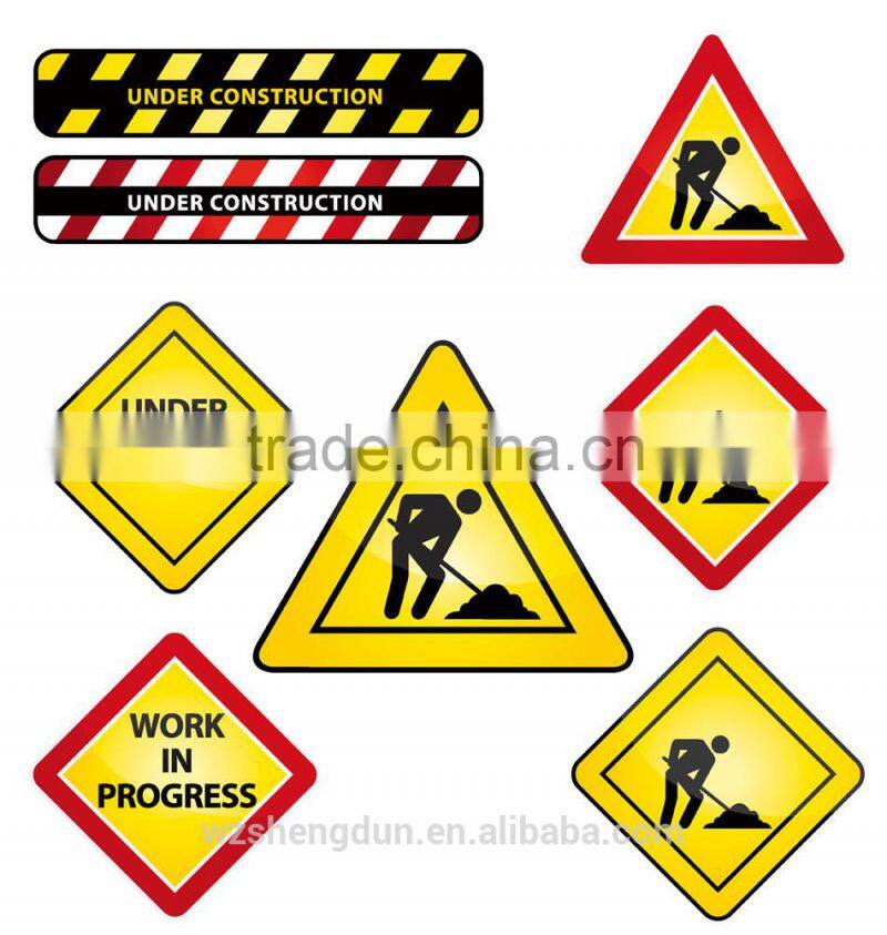 reflective aluminium construction safety signs for road work safety