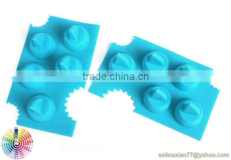5 Cavity Silicone Drink Ice Tray Cool Shark Fin Shape Ice Cube Tray Freeze Mold Ice Maker Mold