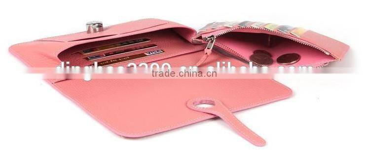 2016 hot sell wallet fashion design with coin purse multifunction lady thin wallet