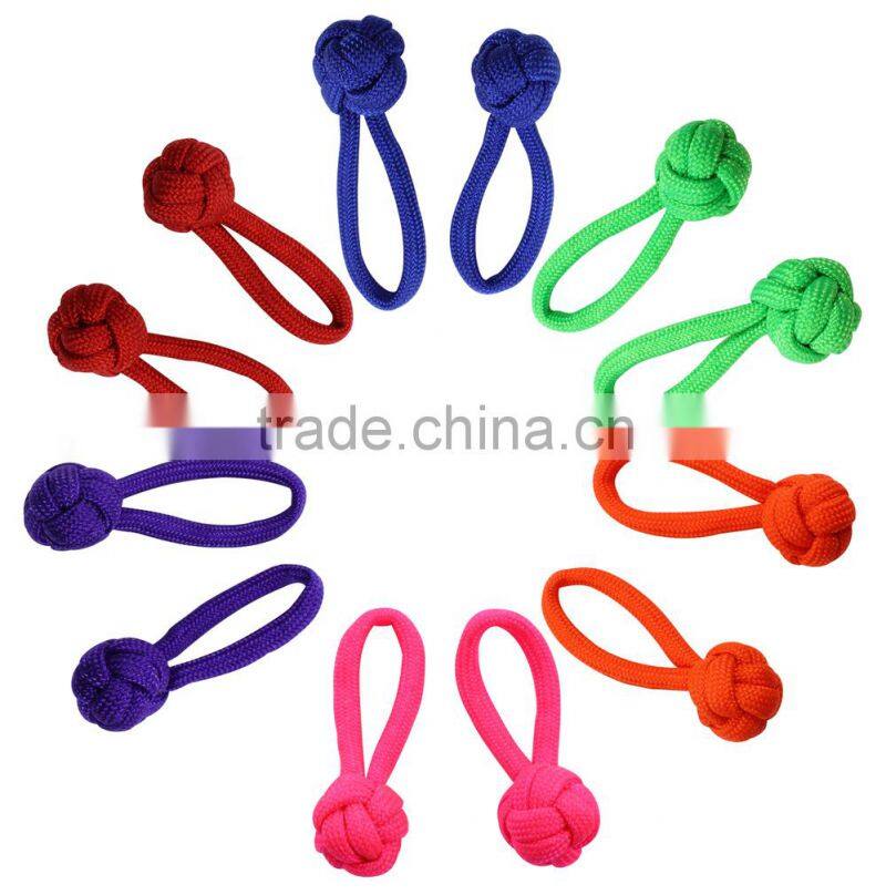 Custom Design Braided Handmade Cobra Weaving Paracord Zipper Puller Fist Knot Paracord Zipper Puller