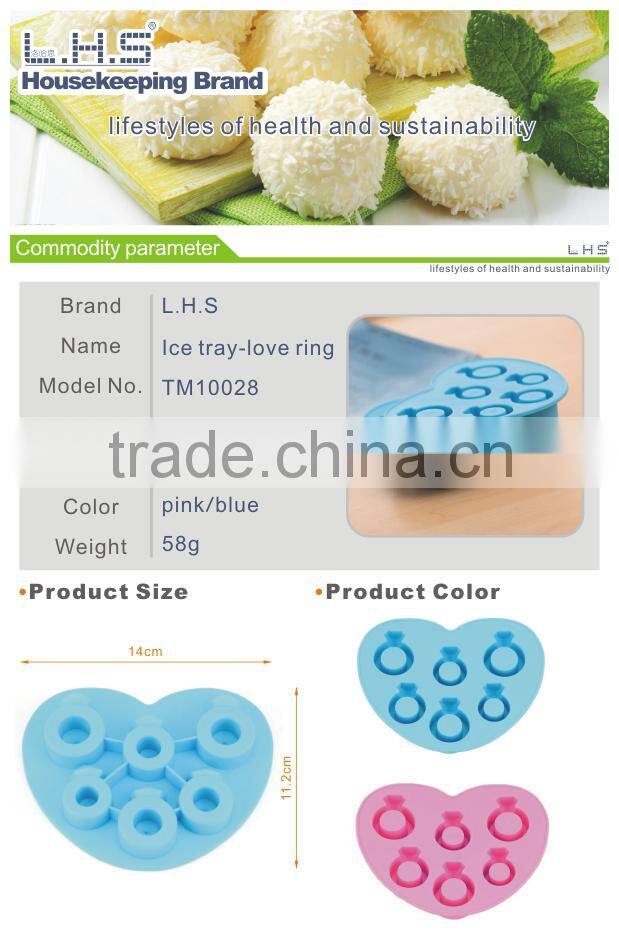 100% food grade wedding gift love diamond ring ice cube