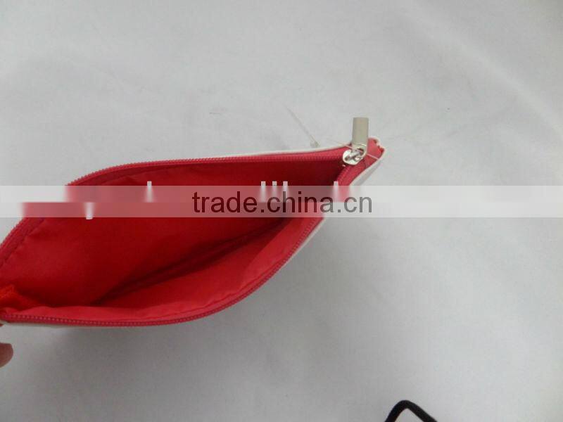 white frosted pvc cosmetic bag with zipper