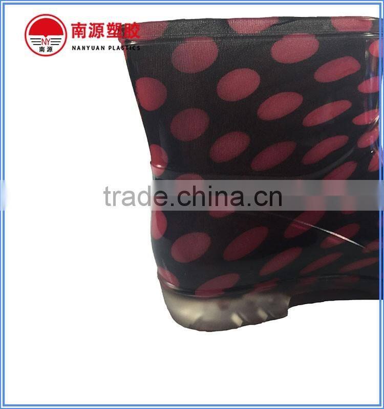 Colorful PVC dripdrop rain boots for women