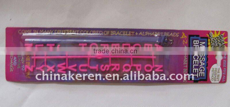 silicone letter bracelets