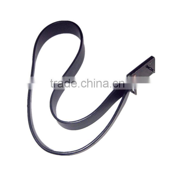 Arrow End Plate Buckle Black Mens Quality Leather Belt
