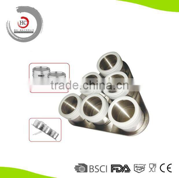 Stainless steel magnetic spice jar magnetic spice rack magnetic spice container HC-FG1