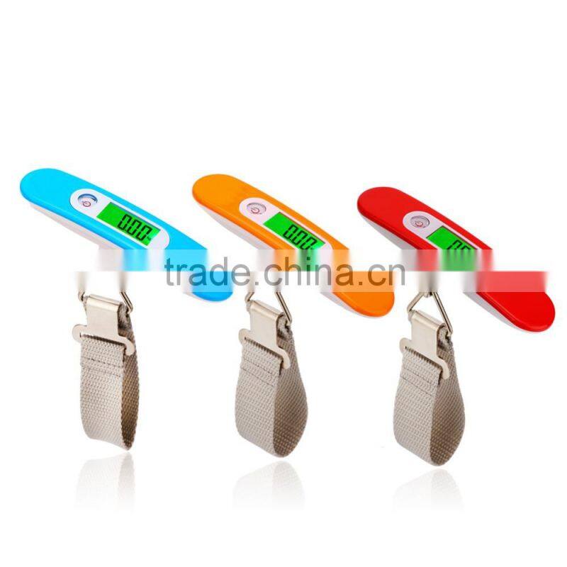New Design 50kg Stainless steel Digital Hanging Luggage Scale with Belt for Travel Home use and Shopping