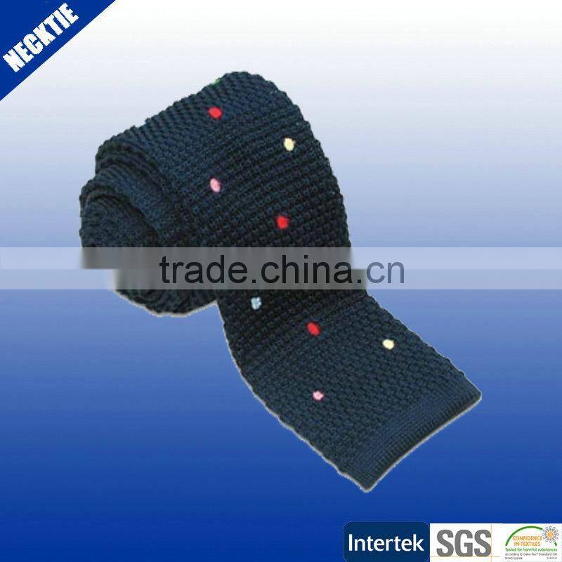 Factory polyester knitted neckties,hand knitted ties, knit tie pattern
