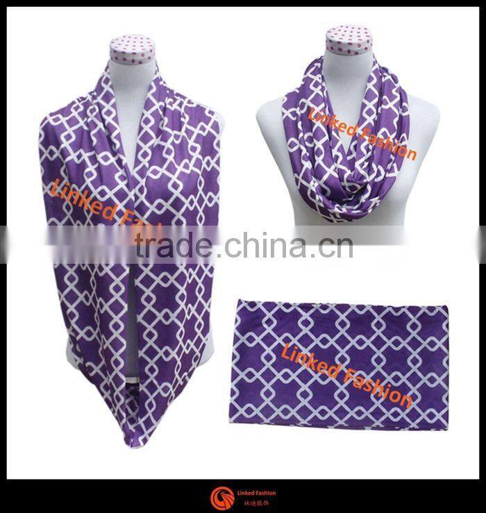 Nursing Cover Nursing Scarf Breastfeeding cover circle infinity scarf blue stripe scarf