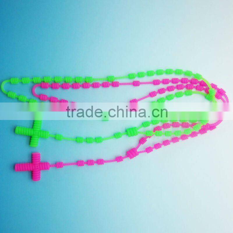 Cross Style Rosary silicone necklace (eco-friendly)