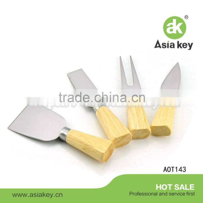 Cheese Steel Knives Set With Bamboo Handle