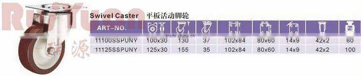 Stainless steel top plate casters