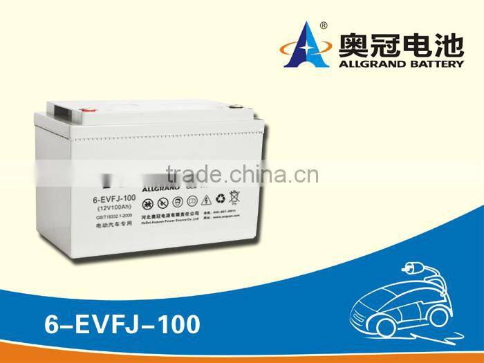 6-EVFJ-100 Escooter Battery- 12V100Ah Rechargeable Sealed Lead Acid Battery for E-car/motorcycle
