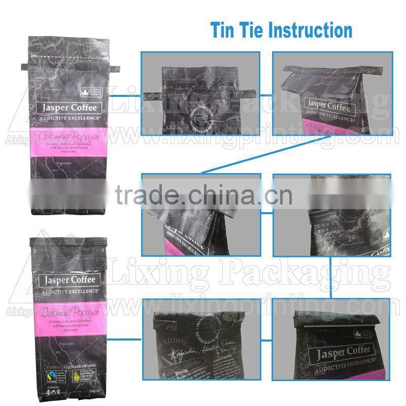 Stand up zipper coffee bag