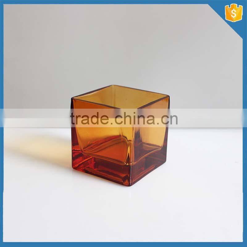 Cube colored glass Vase centerpieces vases