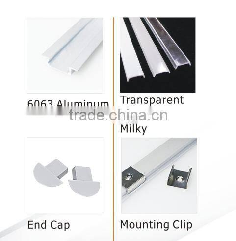 2016 anodized led profile for led stirp light Corner led profile