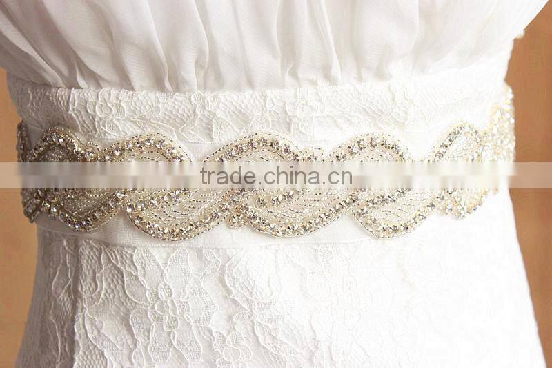 Rhinestone Crystal Wedding Dress Sash for Bridal