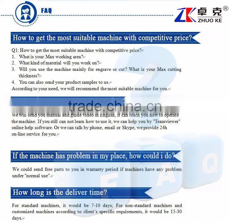 100W 3D Laser Tube ZK-6040 Laser Engraving Cutting Machine With Up And Down Platform With Leetro Control System