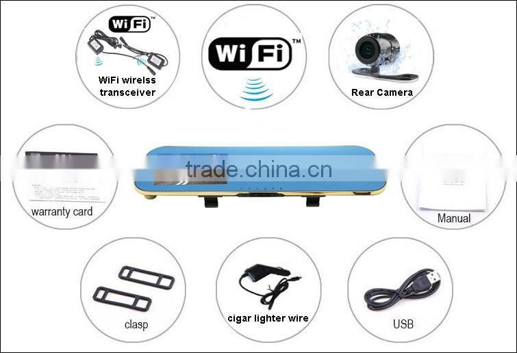 windrunner 4.3" Car DVR Camera Dual Lens Rearview Mirror Video Recorder security camera 1080P Automobile DVR Mirror Dash cam dvr