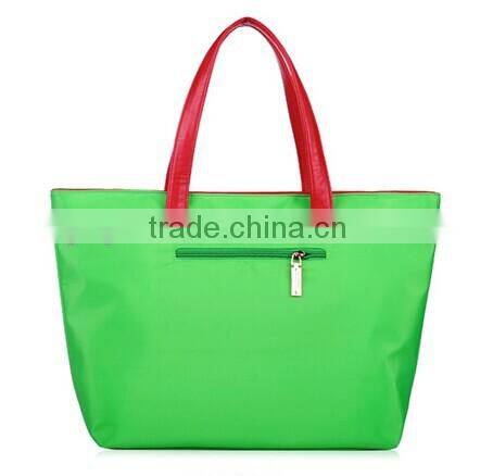 2014 Cartoon contrast color nylon handbag