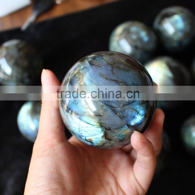 good glow natural polished small size labradorite gemstone balls
