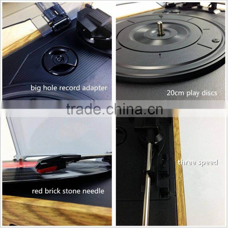 Rain Lane Antique Turntable Convert Lp Record To CD Record Player Wholesale