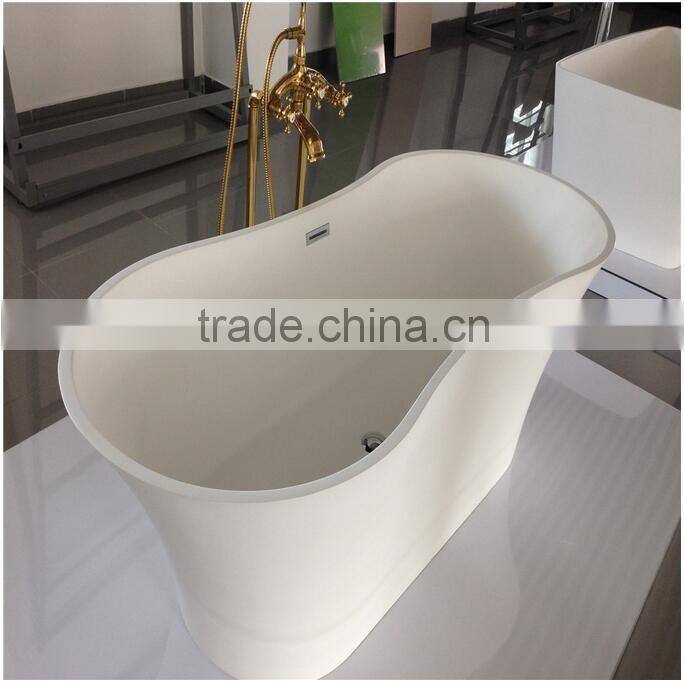 restaurant artificial stone bathtubs adult removable tub,White artificial stone bathtubs, freestanding solid surface bathtub