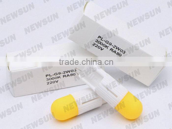 Super bright G9 2W LED Crystal Lamps 220V Led Candle Corn Bulbs Droplight Chandelier Spot Lights G9 led bulb 2700K Warm White