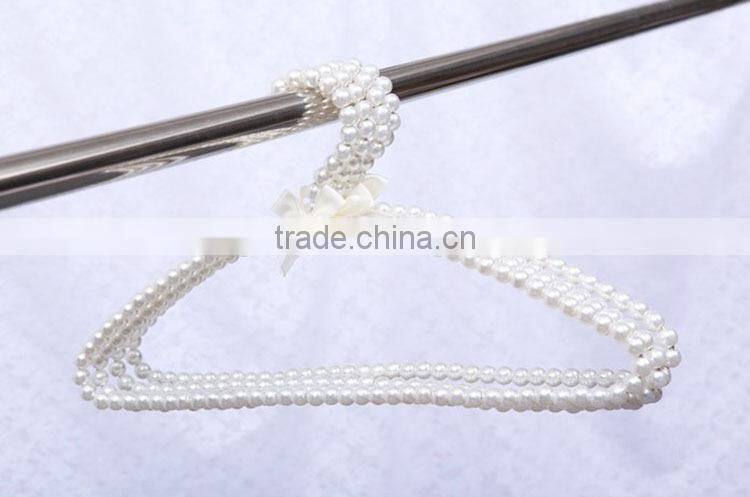 Premium Quality Metal Elegant Clothes Hangers Covered In Pearl Beads